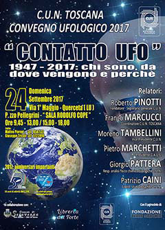 Locandina del convegno CUN Toscana che si svolge domenica 24 settembre 2017 a Querceta (Fraz. di Seravezza, LU)