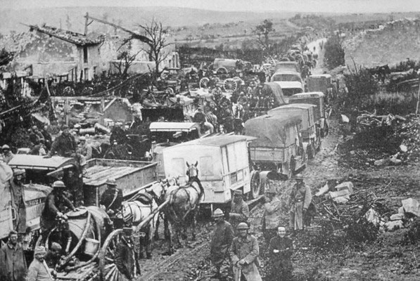 Un'immagine dai campi di guerra del 1914