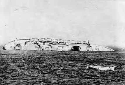 L'Andrea Doria poco primna dell'affondamento