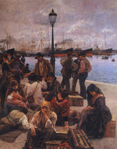 "Gli emigranti", 1895, di Angiolo Tommasi