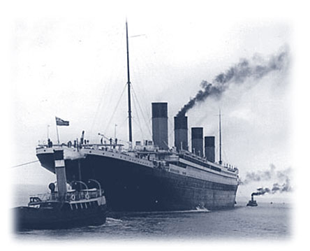 Titanic leaving Liverpool