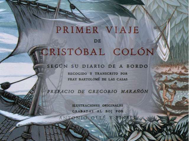 Un antico libro sul viaggio di Colombo