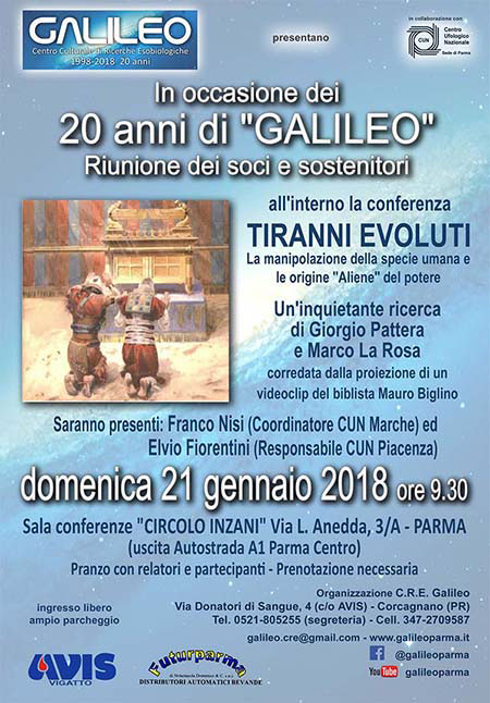 Il manifesto della convention dei 20 anni dell'Associazione Culturale GALILEO