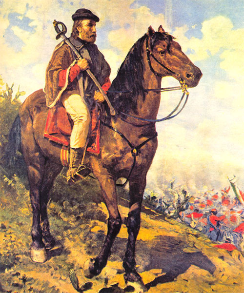 Garibaldi durante la battaglia di Palermo