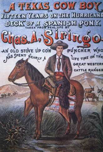 La copertina di un libro di Chas. A. Siringo, un noto cowboy di origine italiana