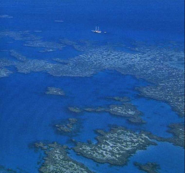 Una veduta della Grande Barriera Corallina nei pressi di Hayman