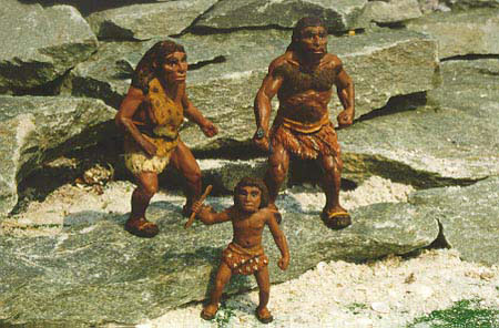 La ricostruzione di una famiglia della razza di Neanderthal