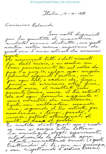 La prima pagina della lettera dove si parla del Codice Majorana