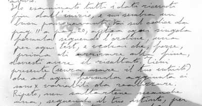 Anteprima della prima pagina della lettera dove si parla del Codice Majorana