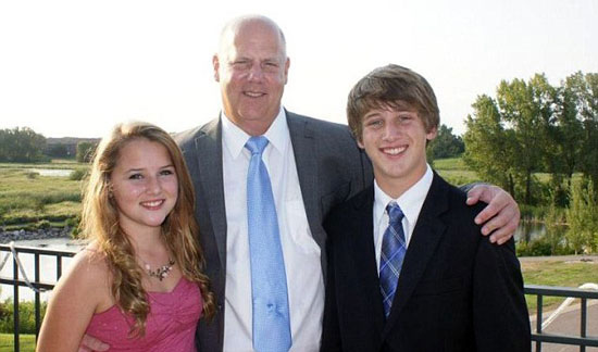Philip Marshall con i figli Macaila e Alex