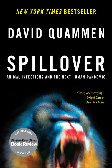 Copertina dell'edizione inglese del libro "Spillover" di David Quammen