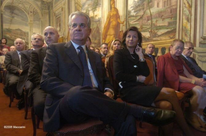 L'On. Claudio Scajola e la sua signora, professoressa Maria Teresa Verda