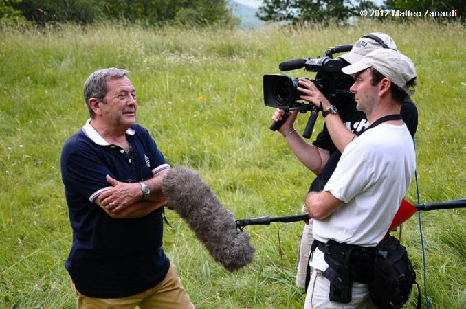 Il regista Matt e l'operatore Paul durante l'intervista a Casale
