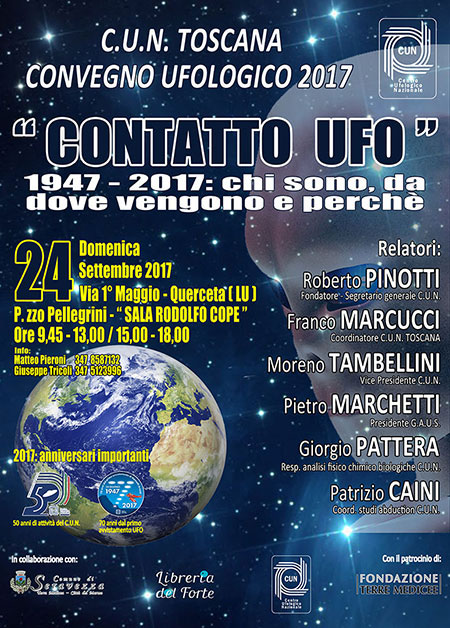 Locandina del convegno CUN Toscana che si svolge domenica 24 settembre 2017 a Querceta (Fraz. di Seravezza, LU)