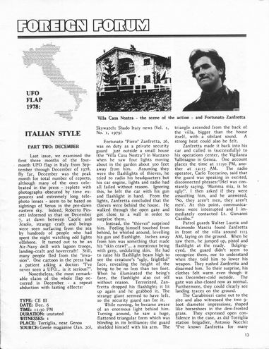 L'articolo pubblicato dall'International UFO Reporter del novembre 1979